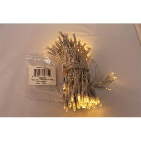 PERFECT HOLIDAY Perfect Holiday 600060 Battery Operated 100 LED String Light - Warm White 600060